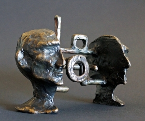 Cognitive Architecture #1 • Bronze, 3.25 x 4.5 x 2.25 inches (8.255 x 11.43 x 5.71 cm)