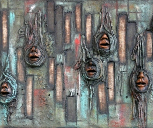 Breathe #5 • Sonic Interactive, Mixed Media, 24 x 48 x 4 inches (61 x 122 x 10 cm)